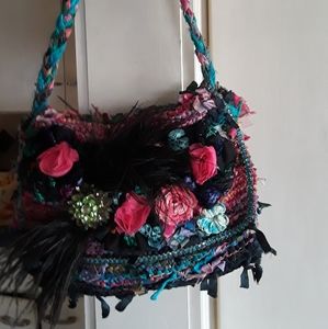 Floral Embellished Women's Shoulder Bag